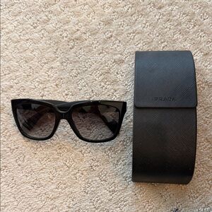 Prada Sleek Black Sunglasses with Case